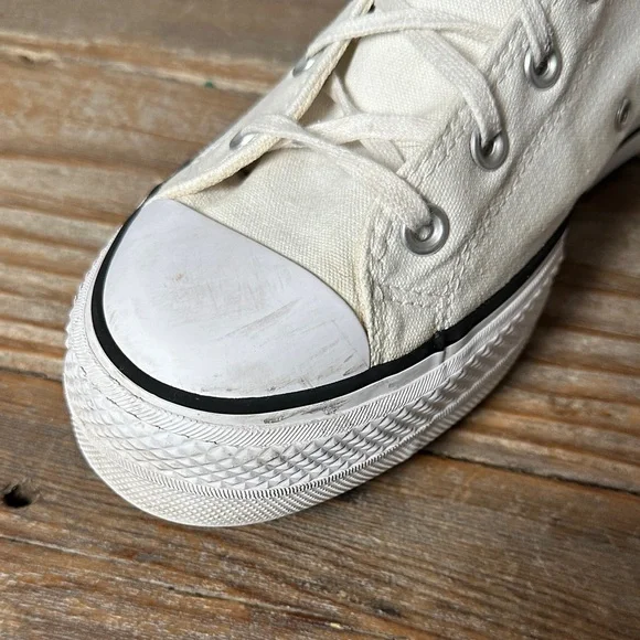 Classic Cream High-Top Sneakers - Picture 4 of 7